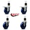 Service Caster 4'' Solid Poly Swivel 1-7/8'' Expanding Stem Caster Set 2 Total Lock Brakes, 4PK SCC-EXTTL20S414-SPUS-2-S-2-178 - alternate 5